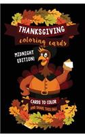 Thanksgiving Coloring Cards