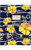 Journal (Diary, Notebook): Yellow Flowers, Soft Cover, XL 8.5 X 11, Lined