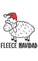 Fleece Navidad, Christmas Notebook Kids, Lined Journal/Notes Christmas