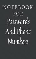 Notebook For Passwords And Phone Numbers