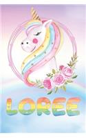 Loree: Want To Give Loree A Unique Memory & Emotional Moment? Show Loree You Care With This Personal Custom Named Gift With Loree's Very Own Unicorn Custom