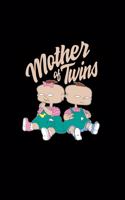 Mother of twins: 6x9 TWINS - blank with numbers paper - notebook - notes