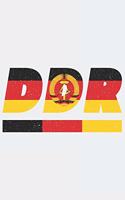 Ddr: Deutsche Demokratische Republik Tagesplaner mit 120 Seiten in weiß. Organizer auch als Terminkalender, Kalender oder Planer mit der DDR Flagge verwe