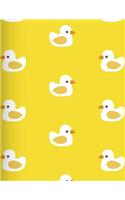 Duck Notebook: Bird Journal Notebook Ruled Lined Page Kids Women Girl Boy Baby Writing Book Activity Diary School Cute Sweet Animal Yellow Notepad (121 Page, Large(4 Duck Notebook)