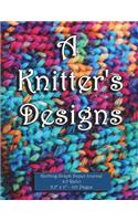 Knitting Graph Paper Journal. 4: 5 Ratio. 8.5" x 11". 120 Pages: Knitted Winter Wool Socks Pattern Cover. Knitting Graphs, Knitters Journal, Knitting Design Grid, Blank Knitting Pat