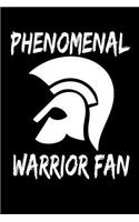 Phenomenal Warrior Fan: Sports Player Journal, 6x9 Lined Blank Notebook Journal, College Rule Paperback Softcover