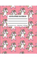 Composition Notebook Coral Dabbing Unicorn