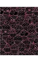 Bullet Journal Notebook Cupcakes Pattern 3: 172 Numbered Pages with 160 Dot Grid Pages, 6 Index Pages and 2 Key Pages in Large 8 X 10 Size for Journaling, Writing, Planning or Doodling.