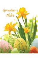 Grandma's Notes: 100 Page Lined Notebook, Notes, Note Pad, Notebook Gift, Journal, Jotter, Spring Gift. Personal Mothers Day Or Easter Gift.