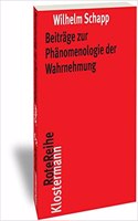 Beitrage Zur Phanomenologie Der Wahrnehmung