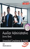 Auxiliar Administrativo (turno libre). Universidad Complutense de Madrid. Primer ejercicio. Test.