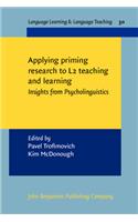 Applying priming methods to L2 learning, teaching and research