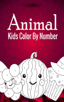 animal kids color by Number