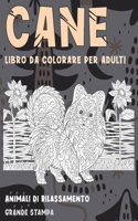 Libro da colorare per adulti - Grande stampa - Animali di rilassamento - Cane