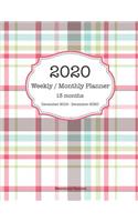 2020 Weekly / Monthly Planner 13 Months - December 2019 - December 2020