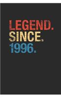 Legend Since 1996: Graph Paper Notebook - Happy Birthday Gift or Happy Anniversary Gift Idea