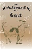 My Patronus Is A Goat: Cute Goat Lovers Journal / Notebook / Diary / Birthday Gift (6x9 - 110 Blank Lined Pages)