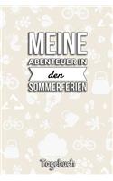 Meine Abenteuer in Den Sommerferien Tagebuch: A5 Notizbuch liniert als Geschenk für Kinder - Ferientagebuch - Reisetagebuch - Ferienbuch - Kritzelbuch - Urlaubstagebuch für die Sommerferien