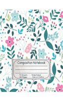 Floral Watercolor Composition Notebook