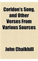 Coridon's Song, and Other Verses from Various Sources