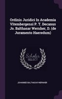 Ordinis Juridici In Academia Vitembergensi P. T. Decanus Jo. Balthasar Wernher, D. (de Juramento Haeredum)