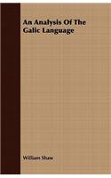 An Analysis of the Galic Language