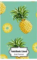 Notebook Lined Pineapple Pattern