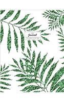 Tropical Greenery Minimalist Design Lined Journal (Travel Notebook)