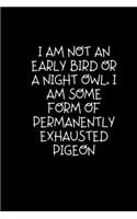 I am not an early bird or a night owl. I am some form of permanently exhausted pigeon