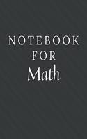 Notebook For Math