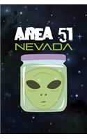 Area 51 Nevada: All Purpose 6x9 Blank Lined Notebook Journal Way Better Than A Card Trendy Unique Gift Blue Area 75