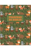 Cuaderno de Dibujo: Block de 100 Paginas En Blanco. Libreta Especial Dibujo. Fantástico Regalo, Creativo Y Original Para Niños Y Jóvenes. Lindo Diseño de Animales: Osos