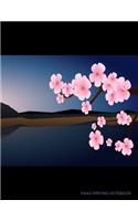Kanji Writing Notebook: Mt Fuji Cherry Blossom - Deluxe Large Size Writing Practice Book