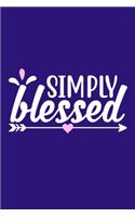 Simply Blessed: Blank Lined Notebook: Bible Scripture Christian Journals Gift 6x9 - 110 Blank Pages - Plain White Paper - Soft Cover Book