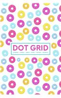 Dot Grid Notebook - Journal- Libreta - Cahier - Taccuino - Notizbuch: 110 Dotted Pages of Bullets for Journaling, Note Taking or to Create Your Own Planner, Organizer or Diary: Pink & Blue Donuts 002-1