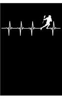 Lacrosse Player Notebook: Lacrosse Heartbeat 6 x 9 Lined Ruled Journal Gift for Lacrosse Players And Lacrosse Lovers (108 Pages)