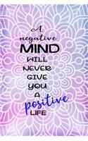 A Negative Mind Will Never Give You A Positive Life