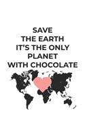 The only Planet with Chocolate: Lined Paper Notebook 6x9 inches with 120 pages