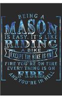 Mason: Mason Notebook the Perfect Gift Idea for Masons or Masons Trainees. The paperback has 120 white pages with dot matrix that assist you in writing or 
