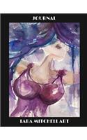 Journal Lara Mitchell Art: 100 Pages 8.5x11 Glossy Cover Blank Page