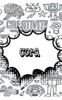 Cora: Personalized Doodle Journal, Notebook Diary Features 120 Pages of Lined Paper Featuring 120 Pages 6x9