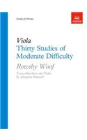 Thirty Studies of Moderate Difficulty