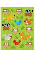 Woodland Animals Shape Stickers