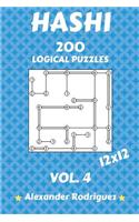 Hashi Logical Puzzles 12x12 - 200 vol. 4