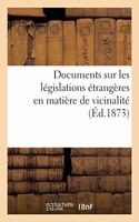 Documents Sur Les Législations Étrangères En Matière de Vicinalité
