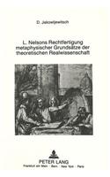 Leonard Nelsons Rechtfertigung Metaphysischer Grundsaetze Der Theoretischen Realwissenschaft