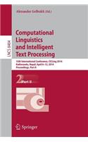 Computational Linguistics and Intelligent Text Processing: 15th International Conference, Cicling 2014, Kathmandu, Nepal, April 6-12, 2014, Proceedings, Part II