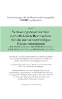 Verfassungsbeschwerde zum effektiven Rechtschutz für ein menschenwürdiges Existenzminimum