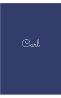 Carl: notebook with the name on the cover, elegant, discreet, official notebook for notes, dot grid notebook,