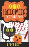 Halloween Activity Book Large Print